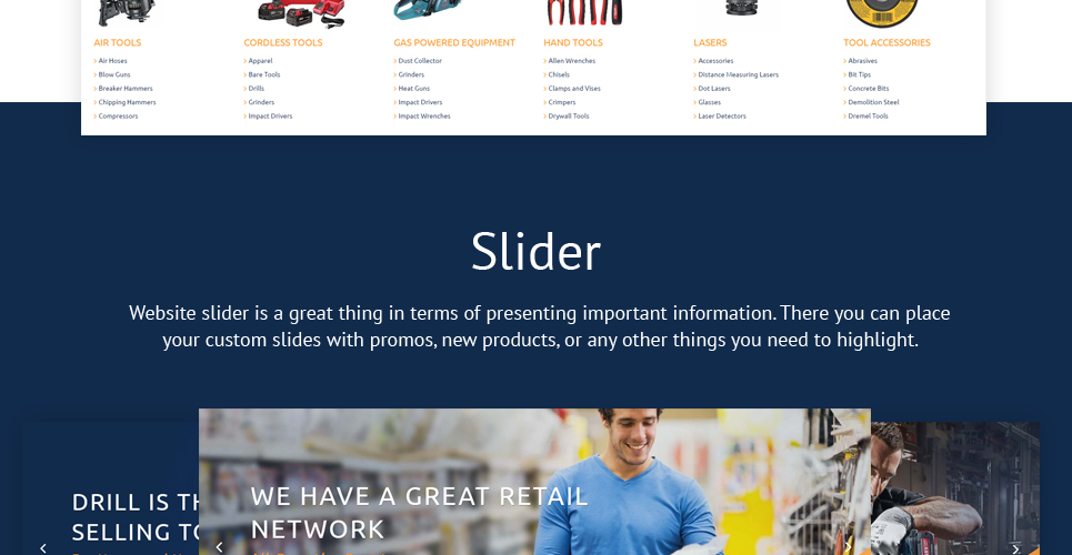 инструменты и оборудование отзывчивая тема shopify