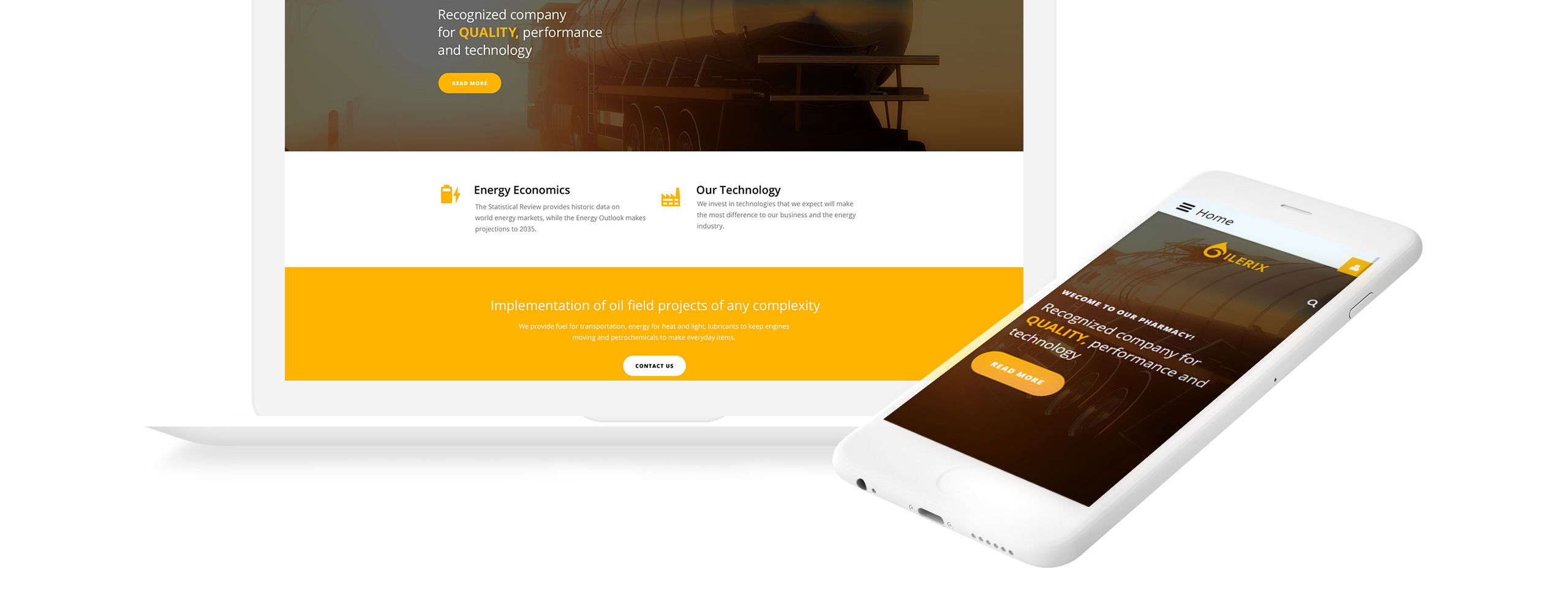 gas &amp; oil отзывчивый шаблон joomla