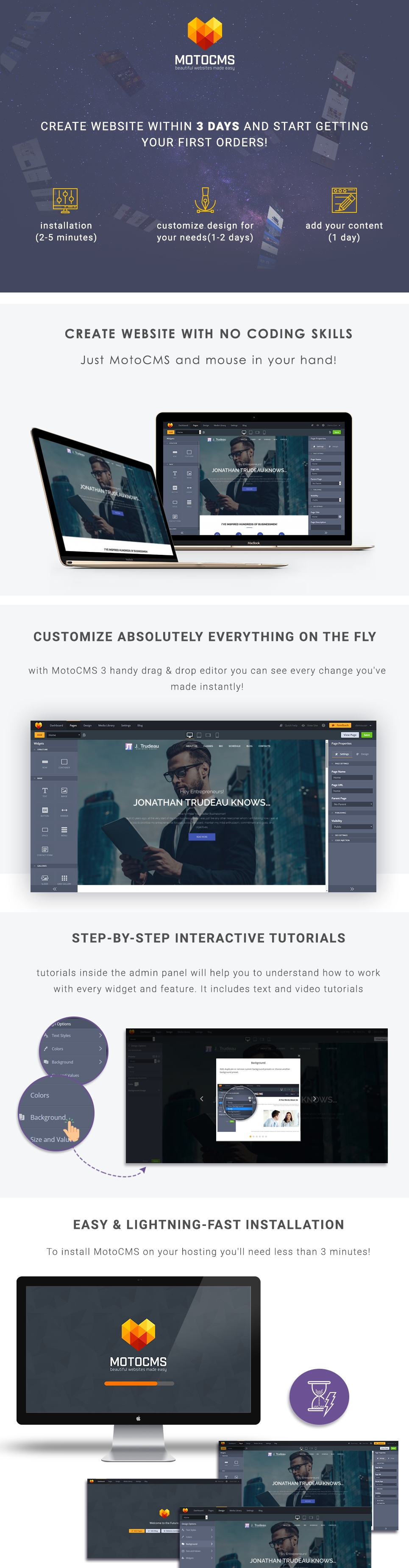 шаблон business coach moto cms 3