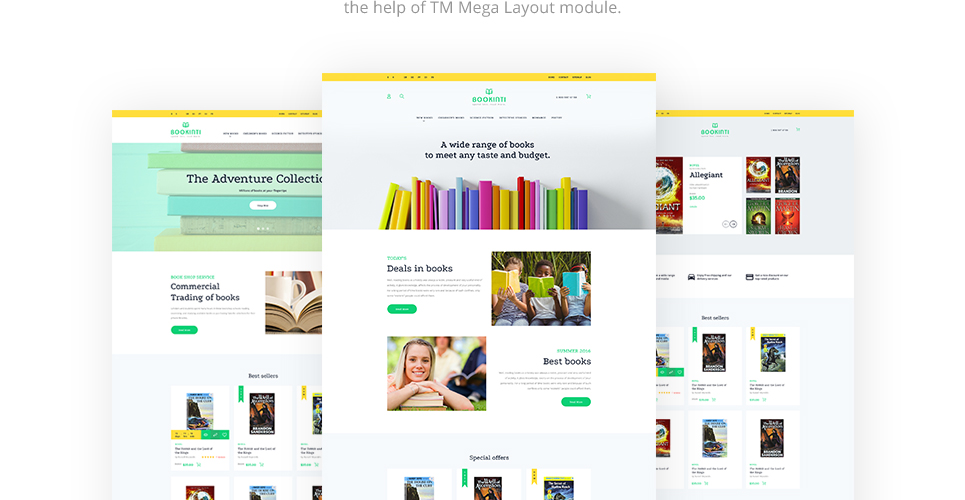 книжный магазин prestashop тема
