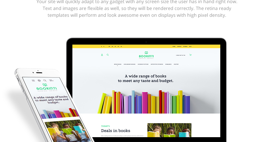 книжный магазин prestashop тема