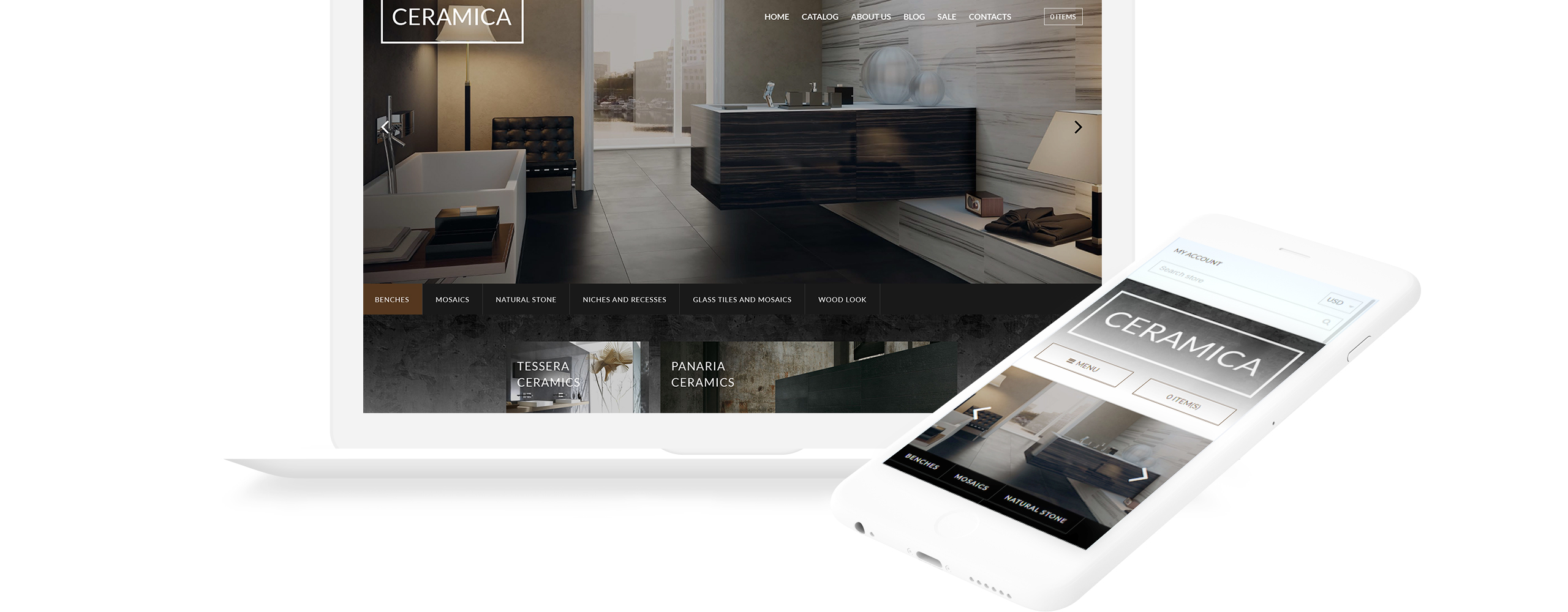tile stone отзывчивая тема shopify