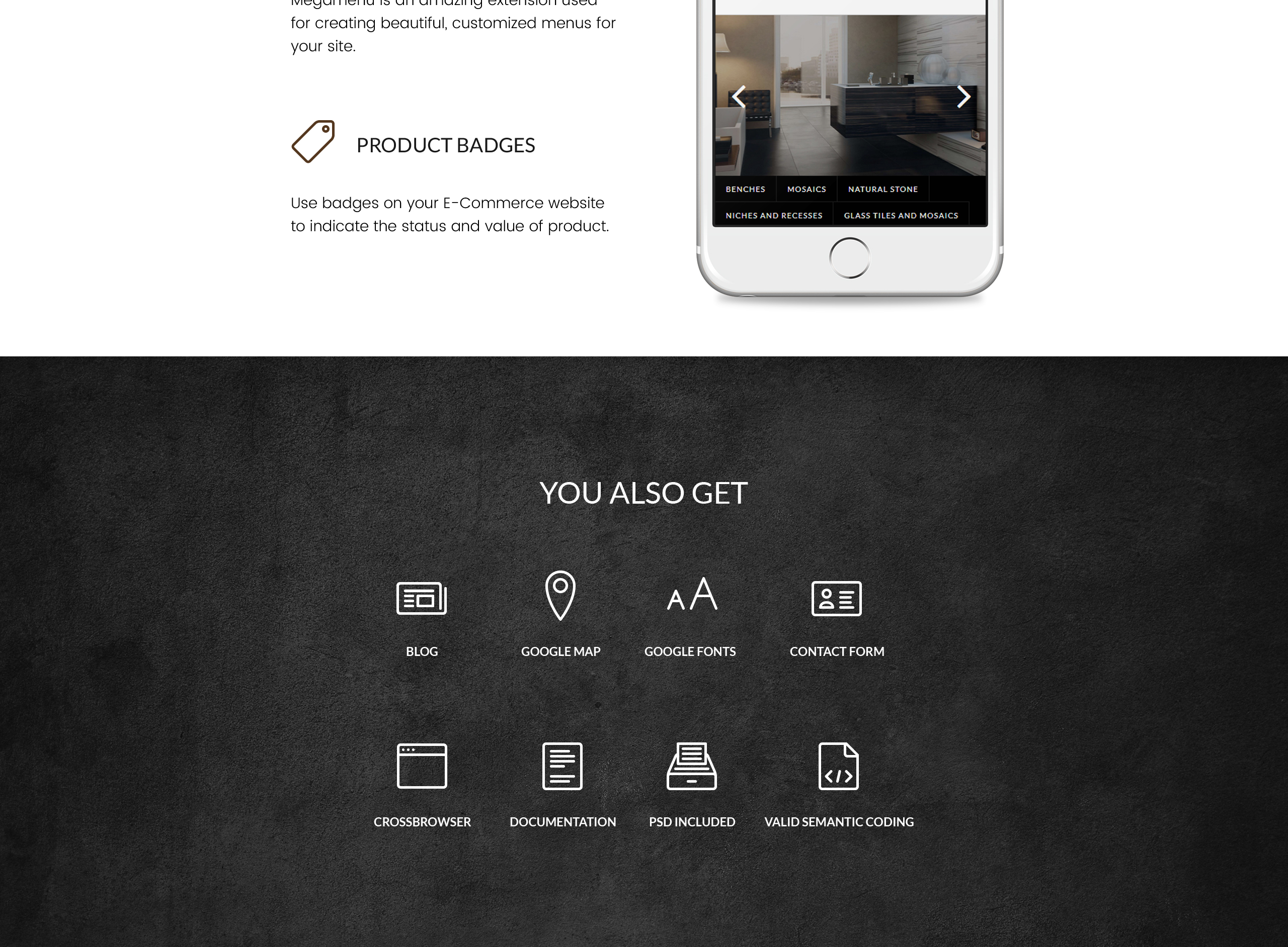 tile stone отзывчивая тема shopify