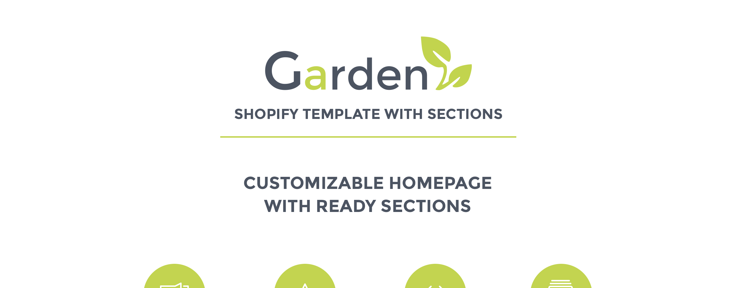 дизайн сада отзывчивая тема shopify