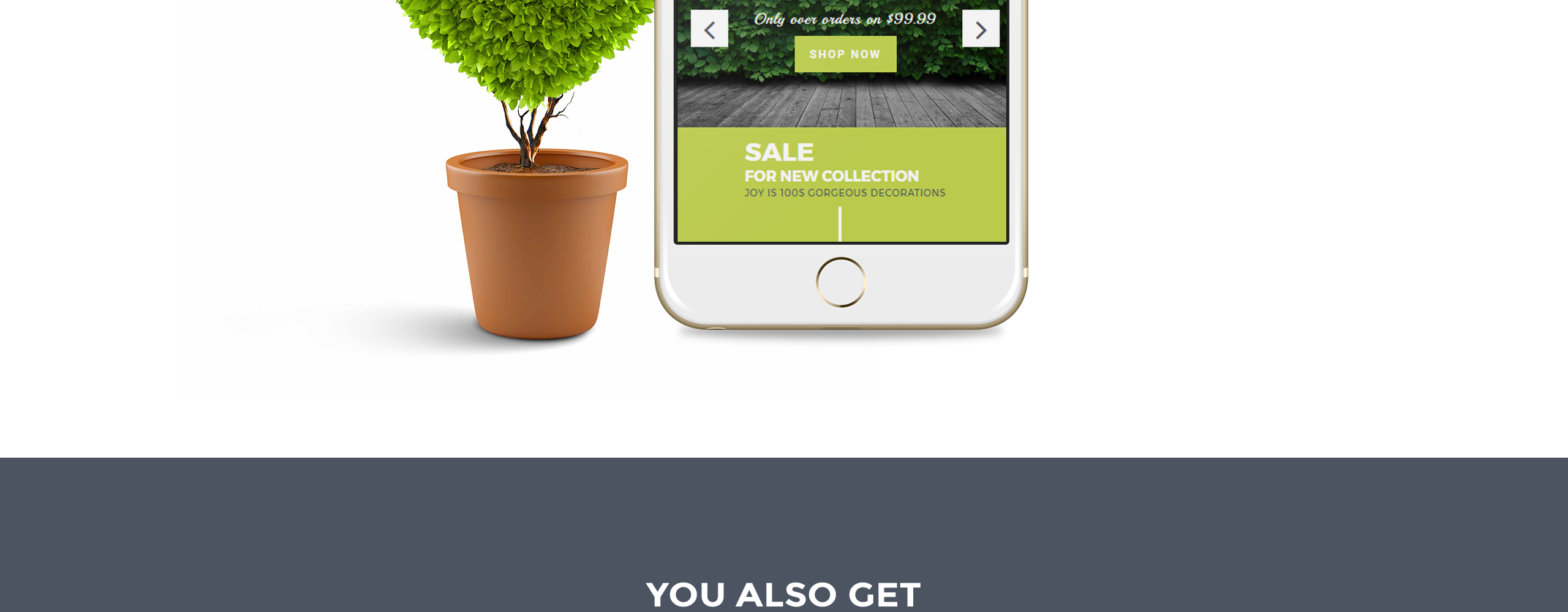 дизайн сада отзывчивая тема shopify
