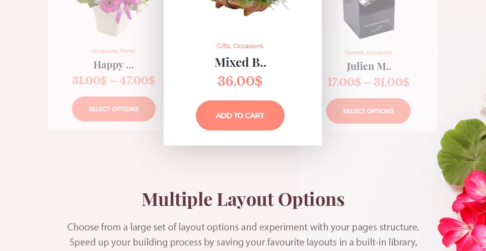 цветочный магазин woocommerce тема