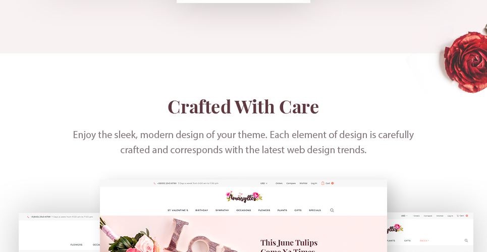 цветочный магазин woocommerce тема