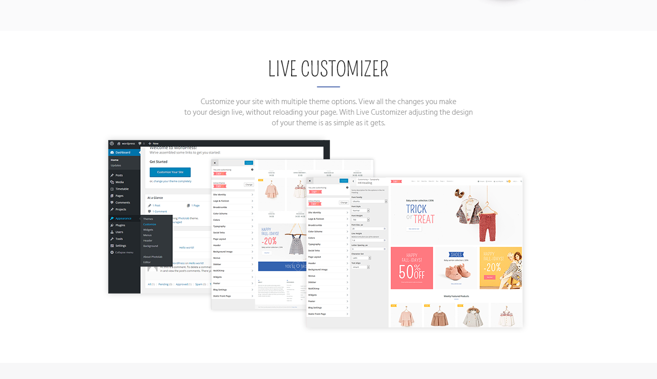 тема tinyfit woocommerce