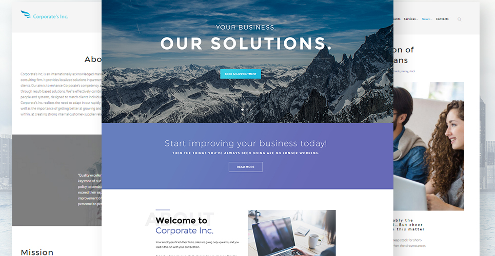 корпоративная тема wordpress inc