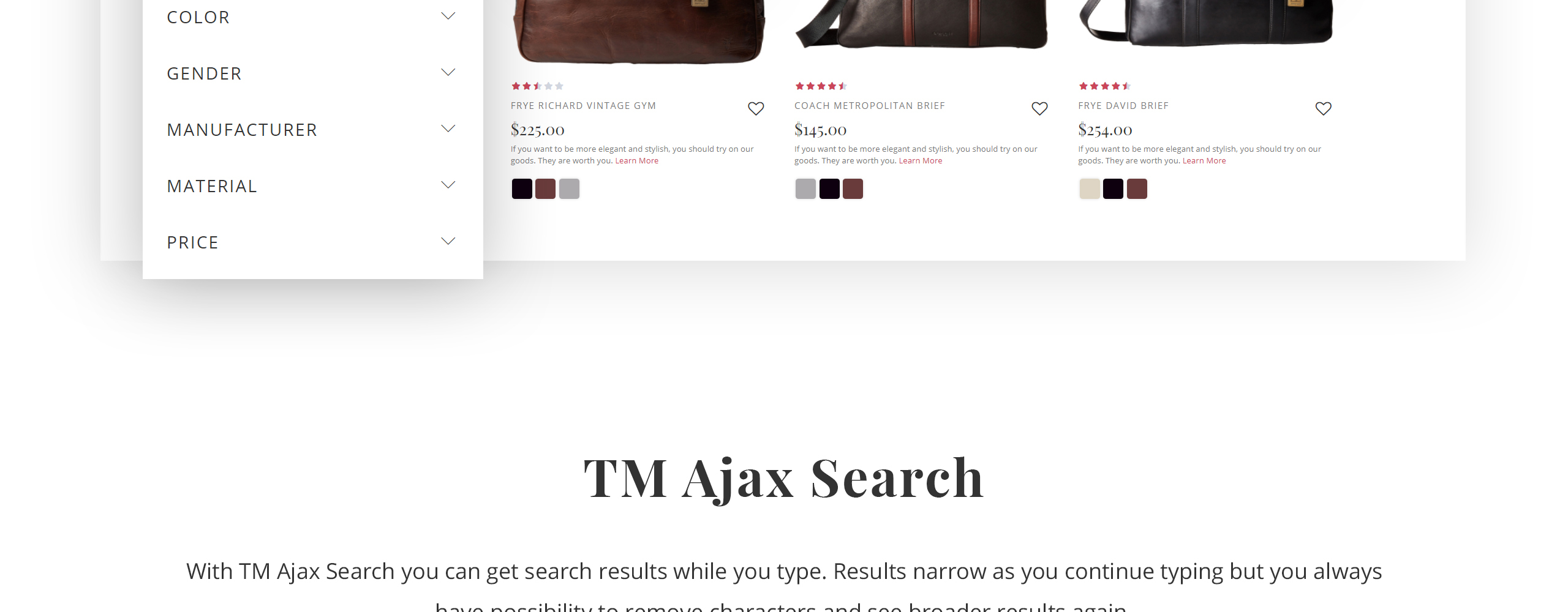 аксессуары тема magento
