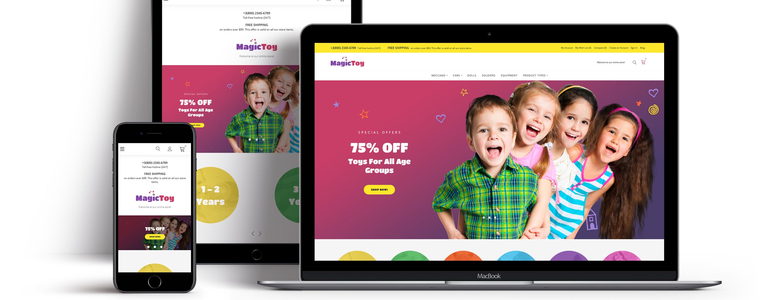 детские игрушки magento тема