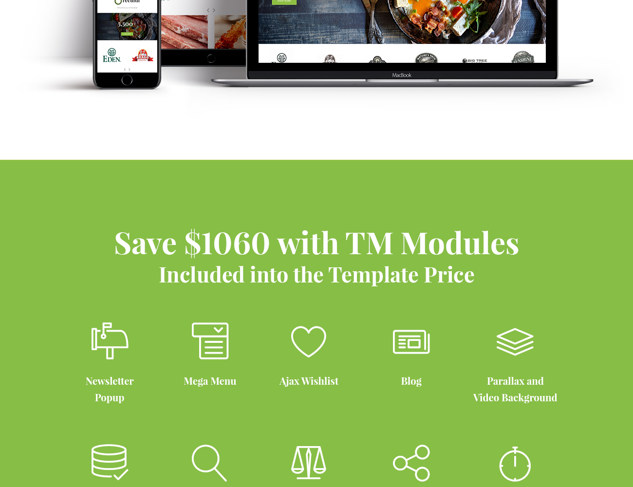 магазин здоровой пищи magento theme