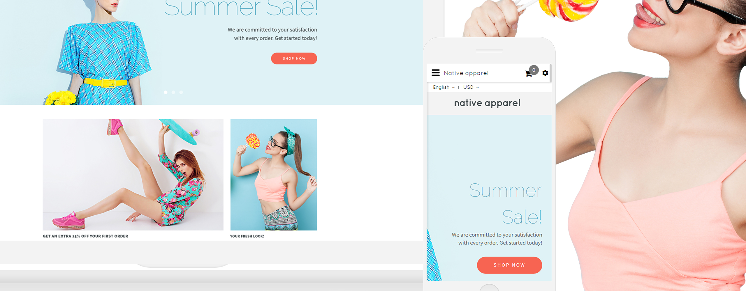 адаптивный шаблон opencart для одежды