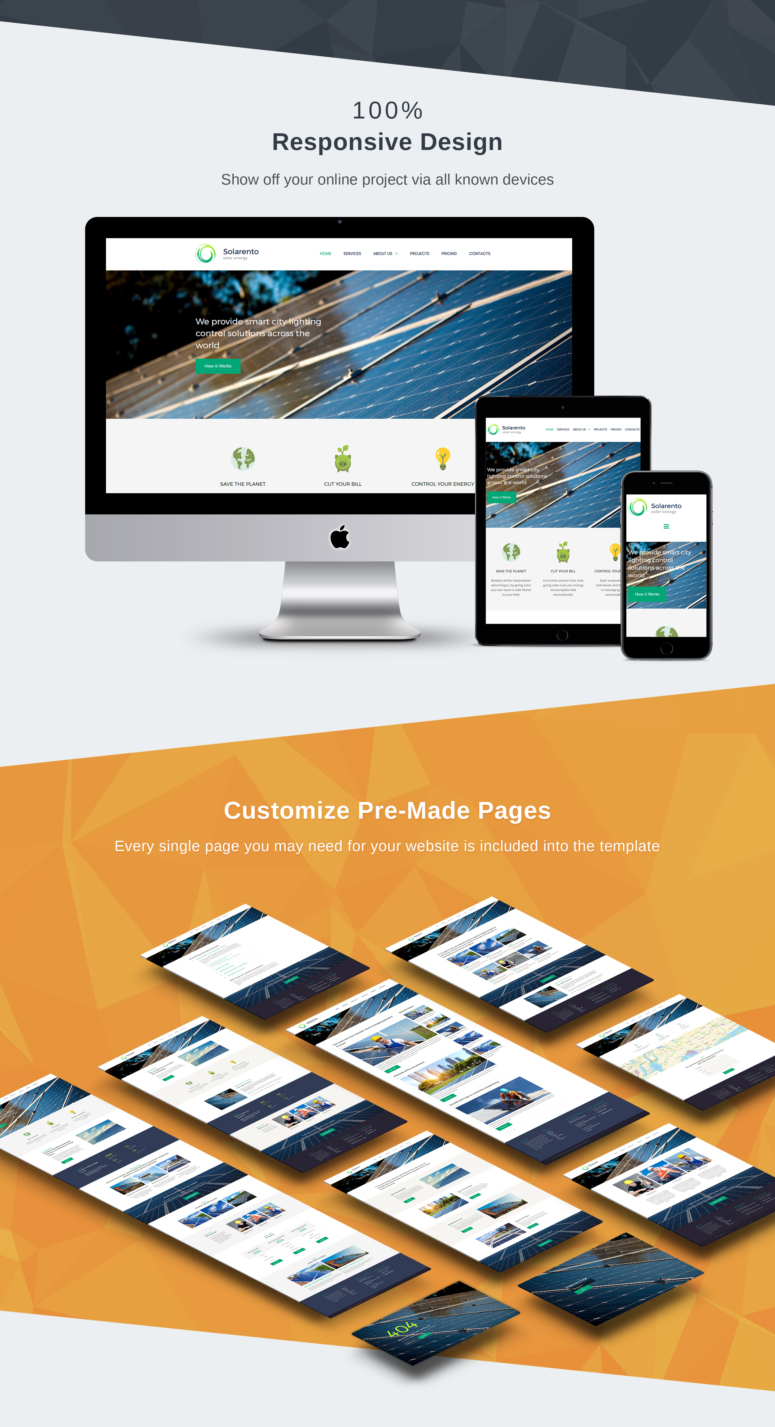 шаблон solar energy premium moto cms 3