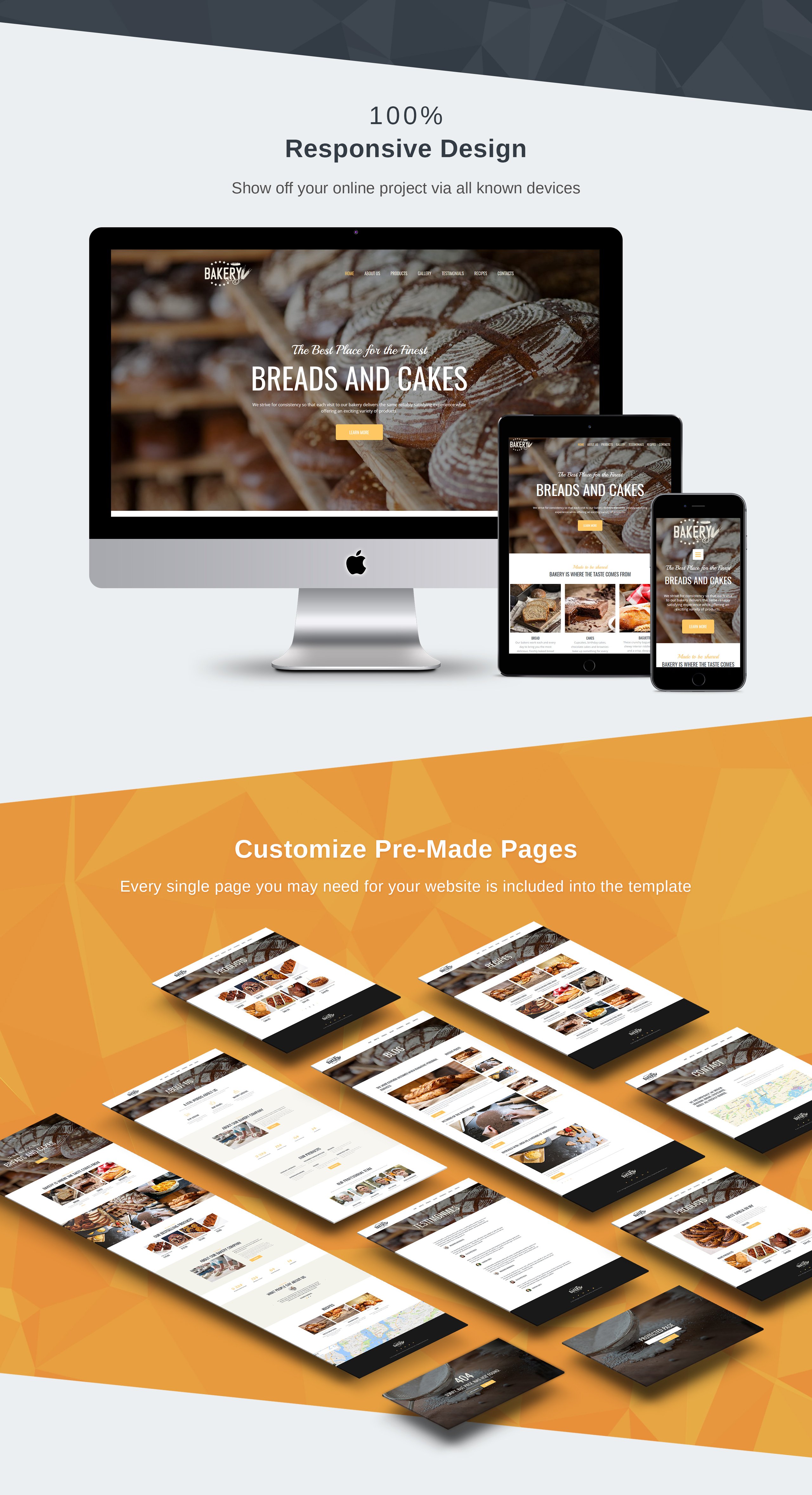 шаблон bakery premium moto cms 3
