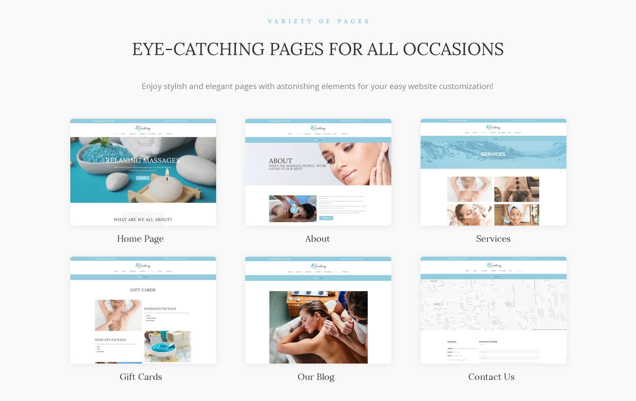 отзывчивая тема wordpress spa & massage salon