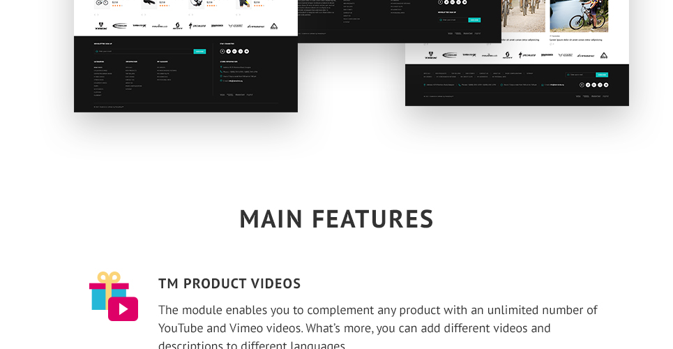 велосипедный магазин prestashop тема