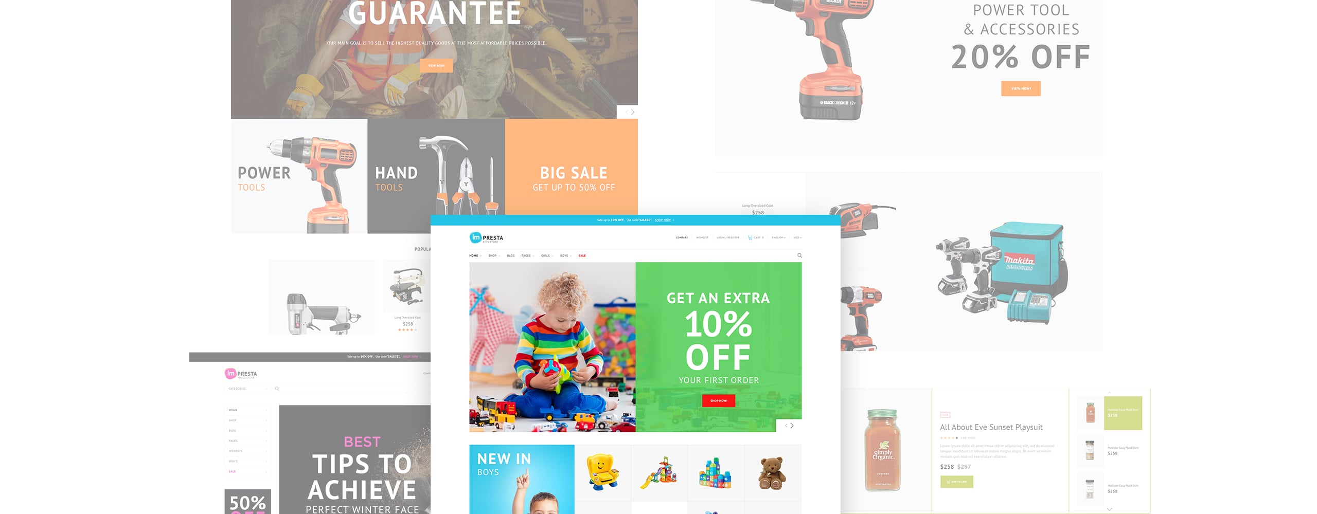 детский магазин prestashop тема