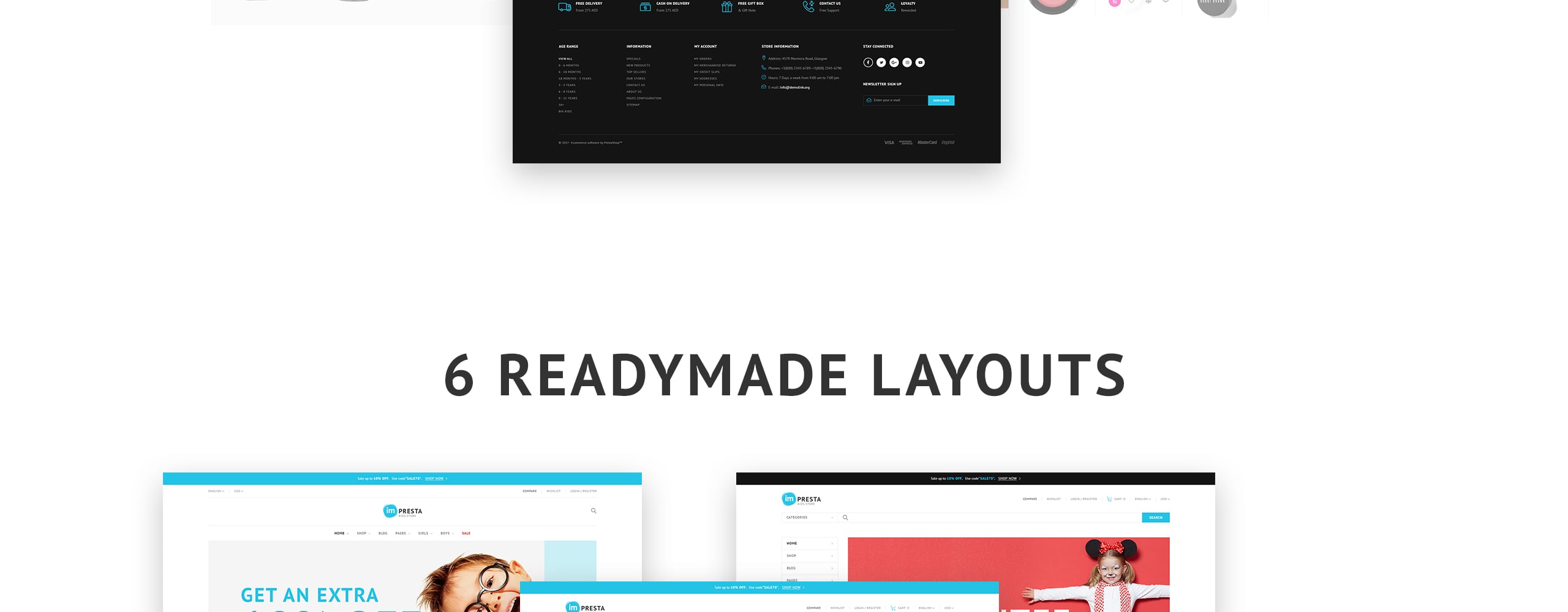 детский магазин prestashop тема