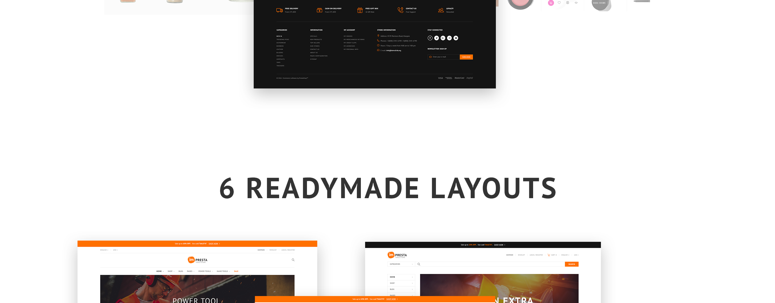 impresta tools prestashop тема