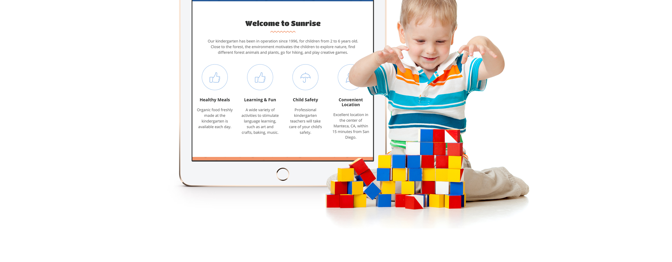 детский центр отзывчивый шаблон joomla