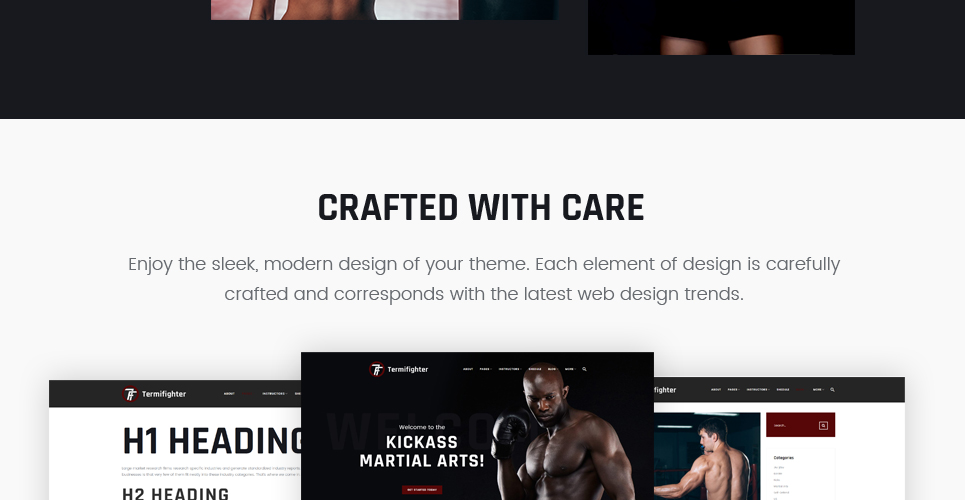 клуб боевых искусств отзывчивая тема wordpress