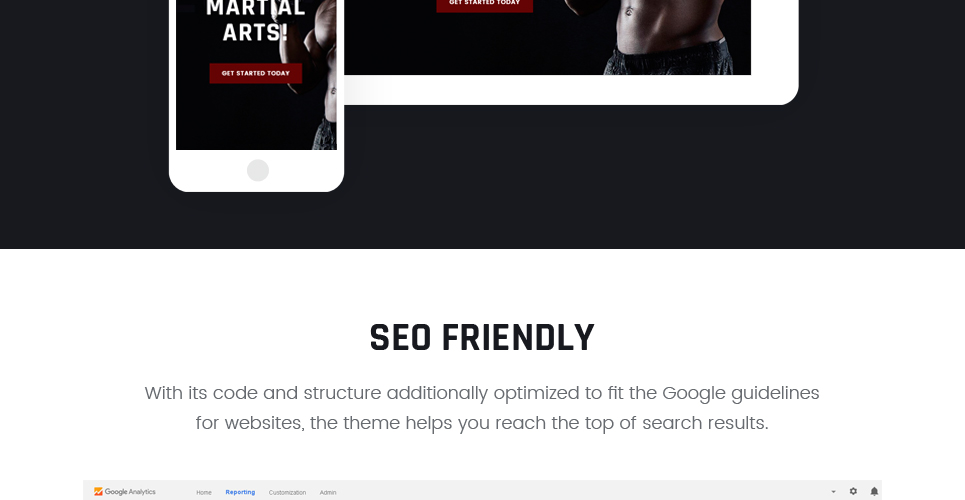 клуб боевых искусств отзывчивая тема wordpress