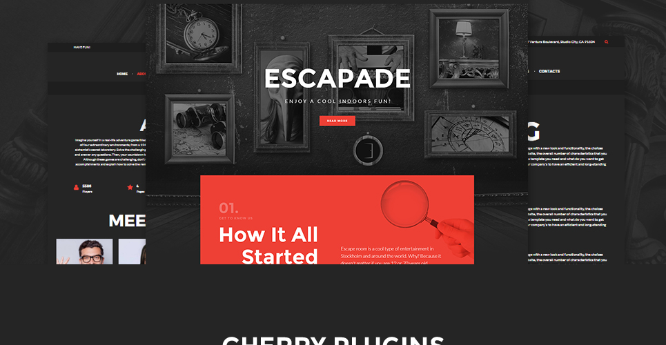 escape room отзывчивая тема wordpress