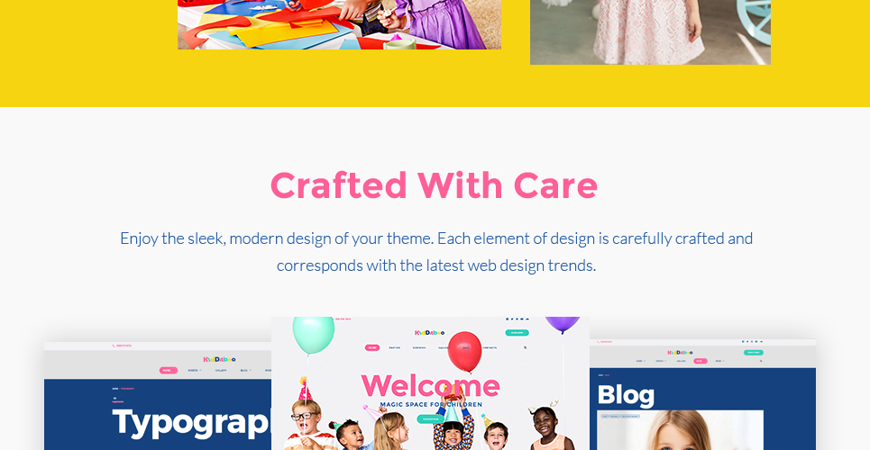 kid parties services адаптивная тема wordpress