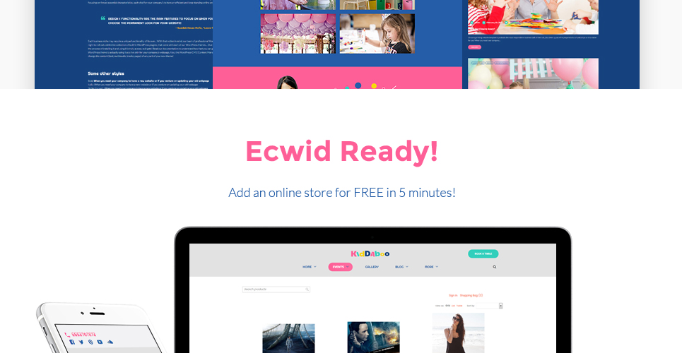 kid parties services адаптивная тема wordpress