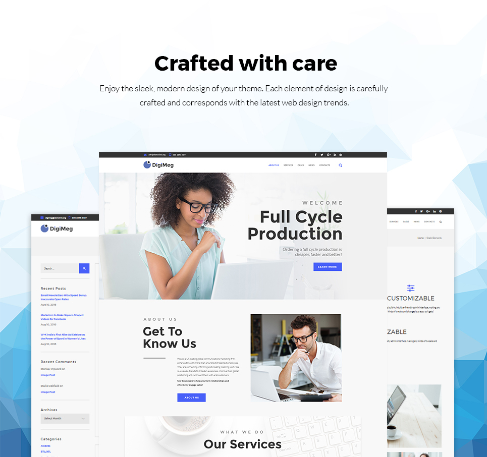 коммуникационное агентство wordpress тема