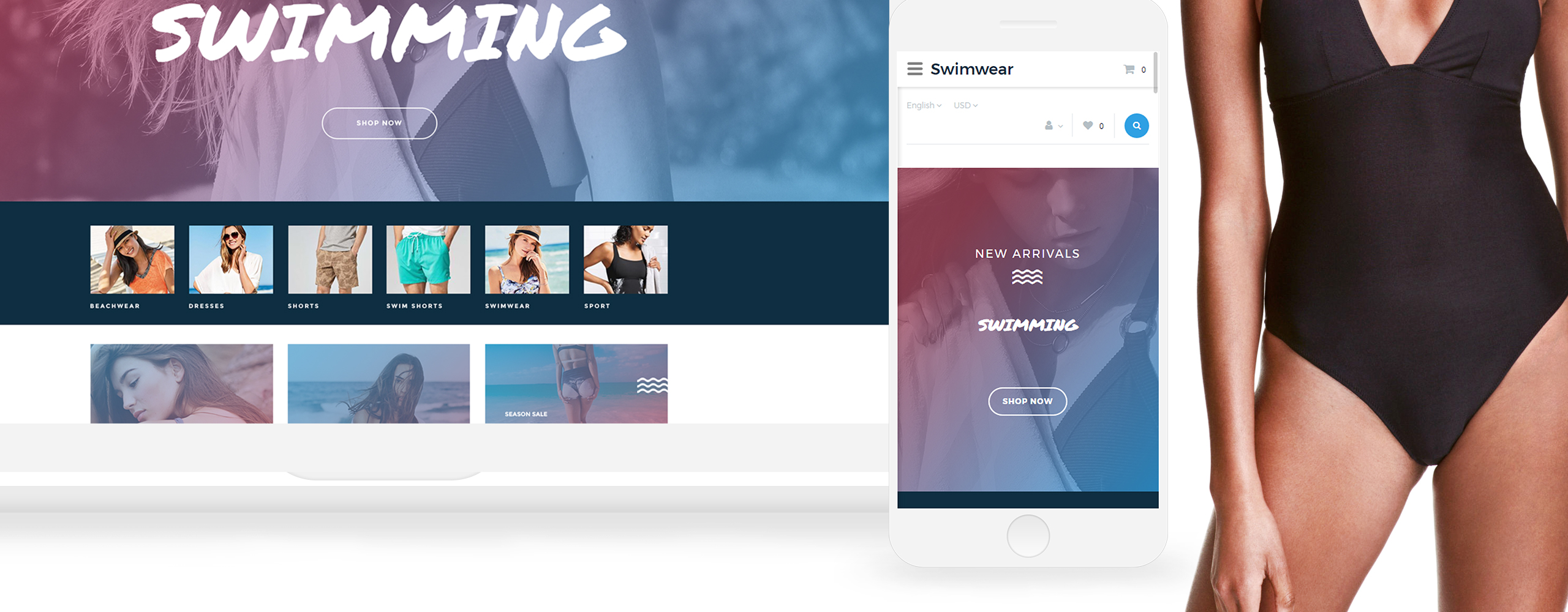 мода отзывчивый шаблон opencart