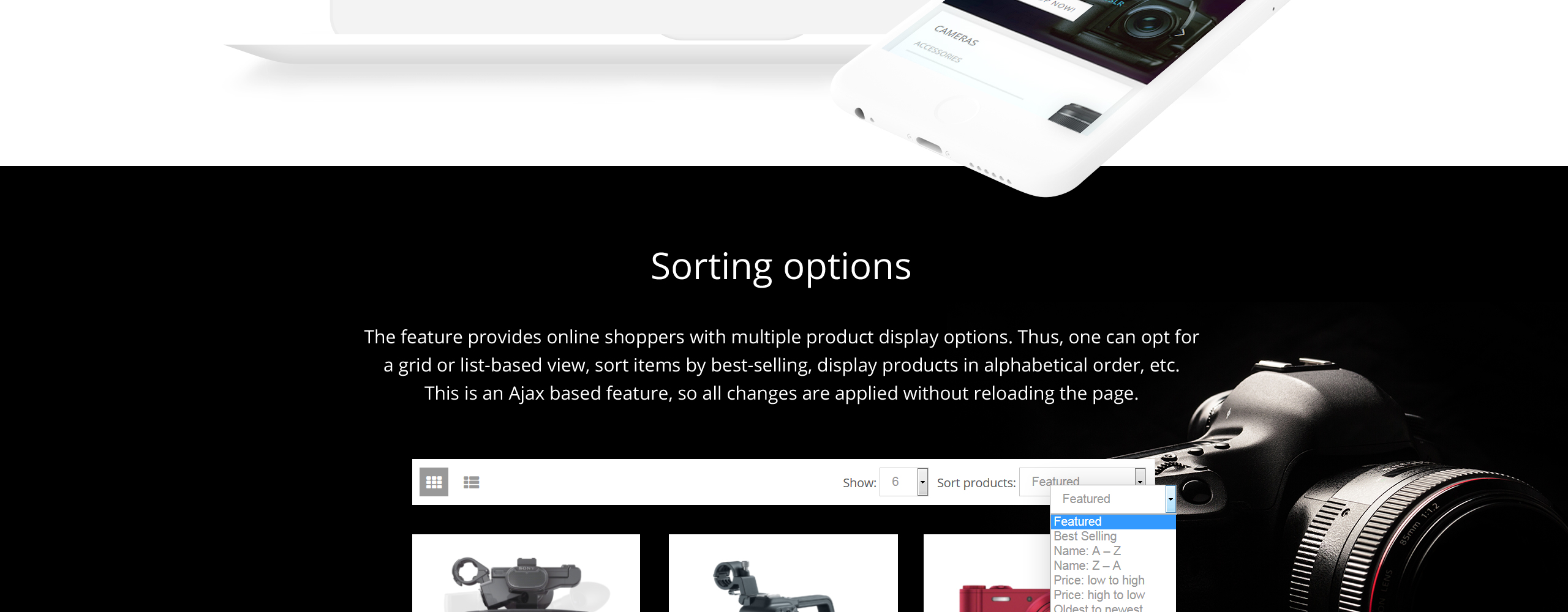 отзывчивая тема магазина электроники shopify