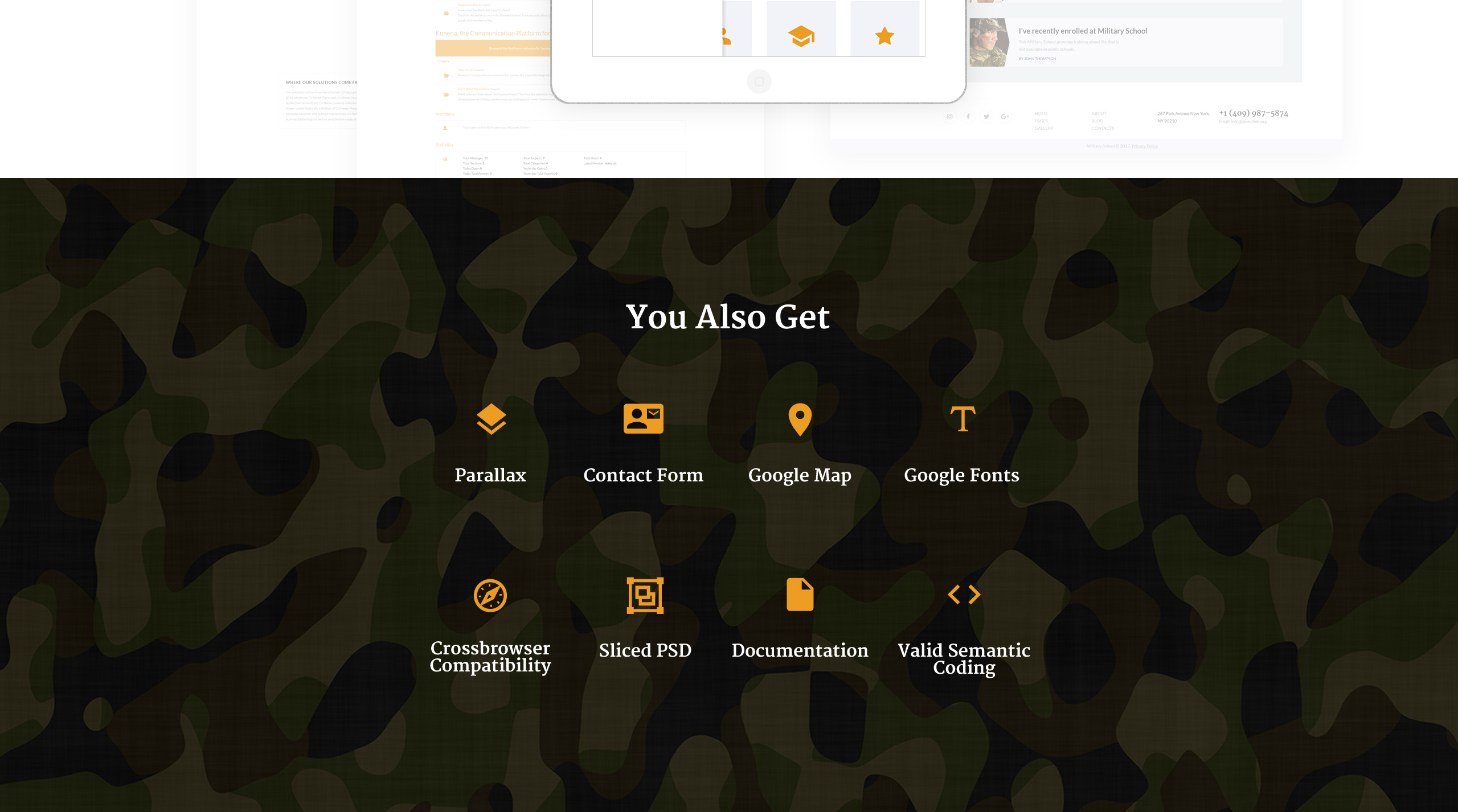 военная школа отзывчивый шаблон joomla