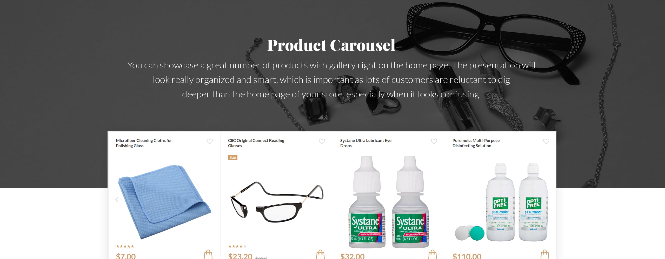 очки для глаз отзывчивый шаблон opencart