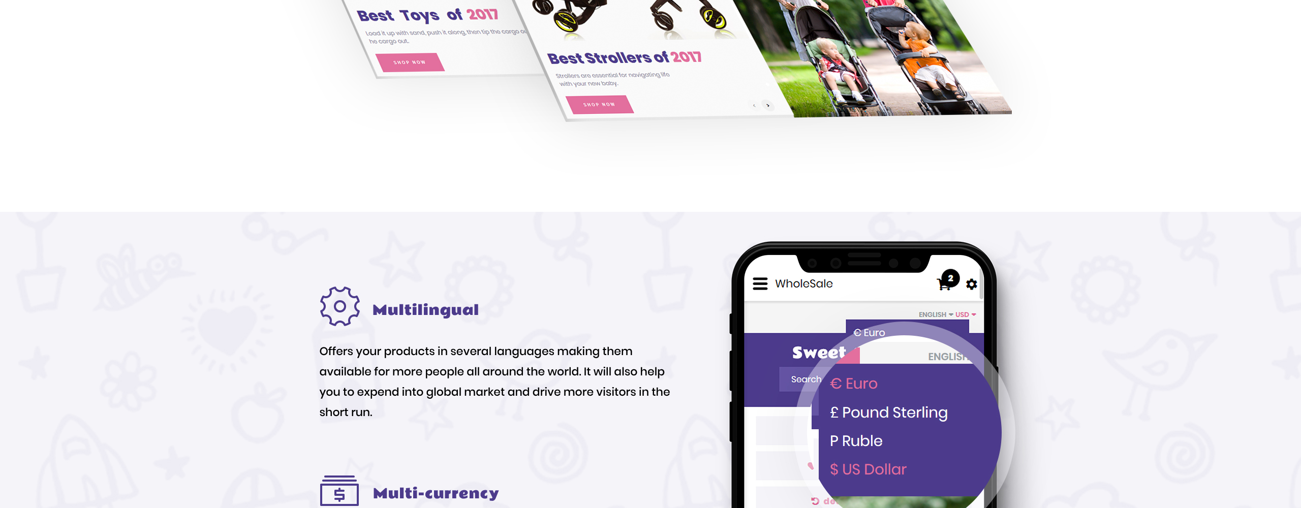 детский магазин шаблон opencart