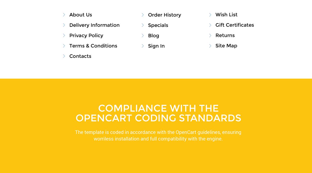 шаблон yellowbag opencart