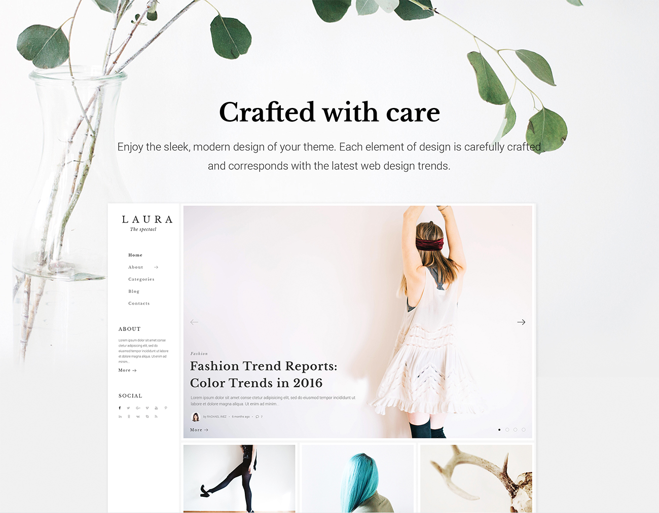 laura women fashion blog wordpress тема