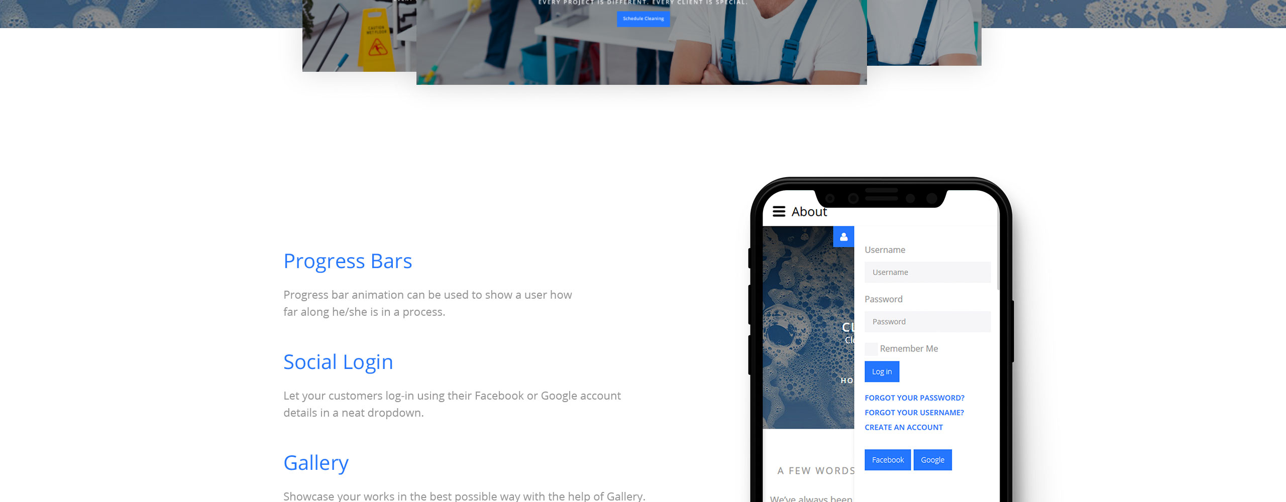 очистка адаптивного шаблона joomla