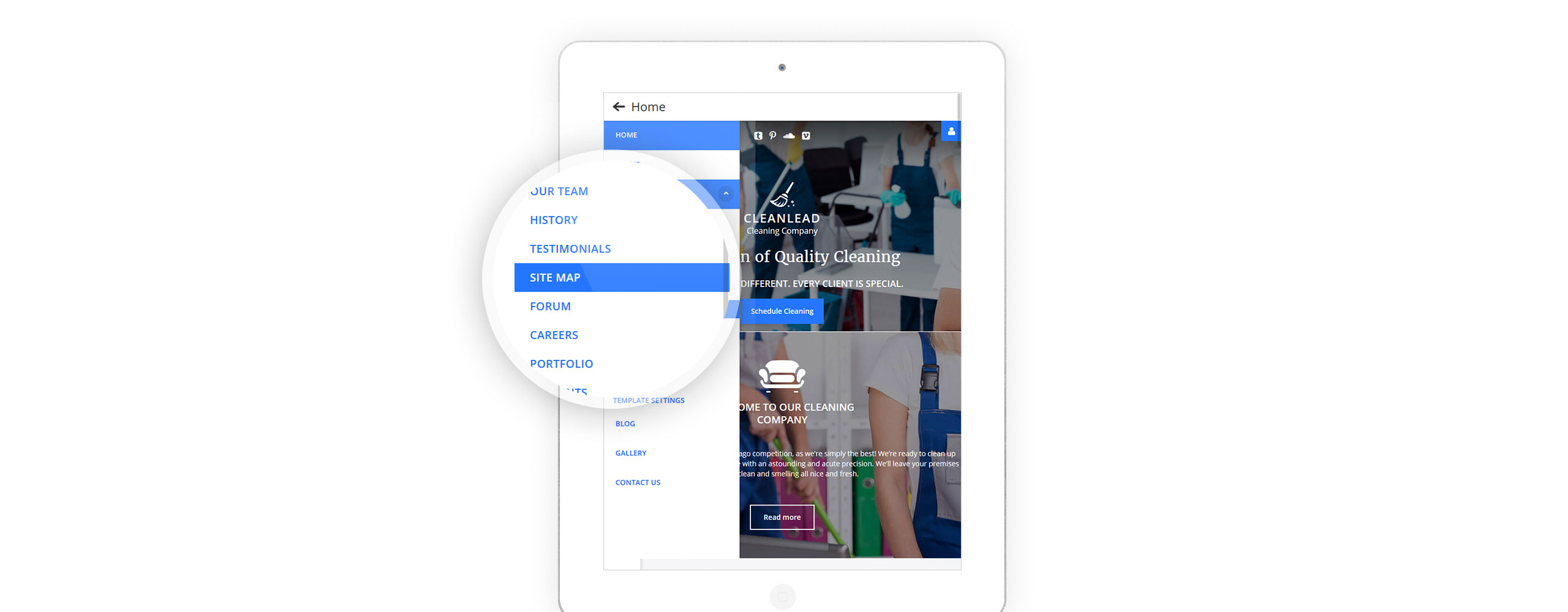 очистка адаптивного шаблона joomla