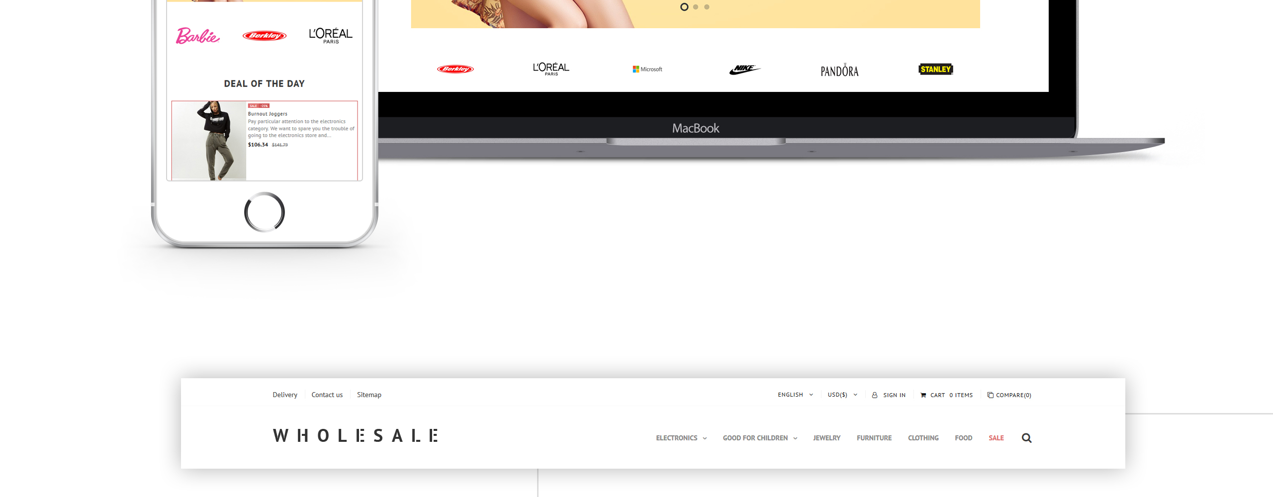 оптовый магазин отзывчивая тема prestashop
