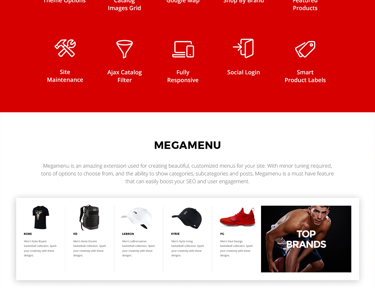 тема баскетбольного магазина magento