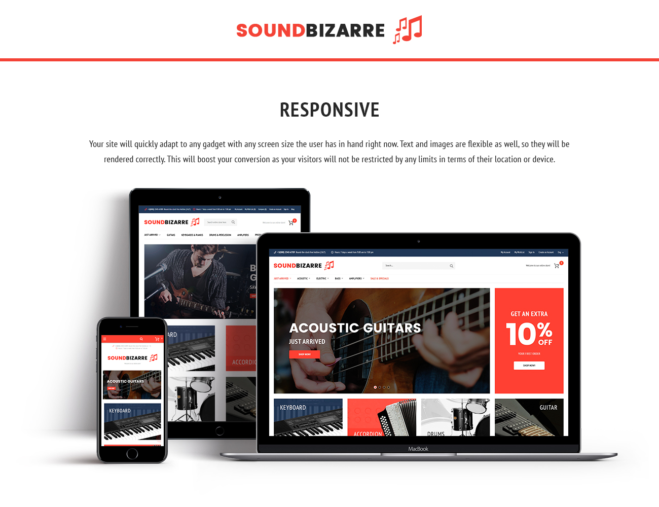 музыкальный магазин magento theme