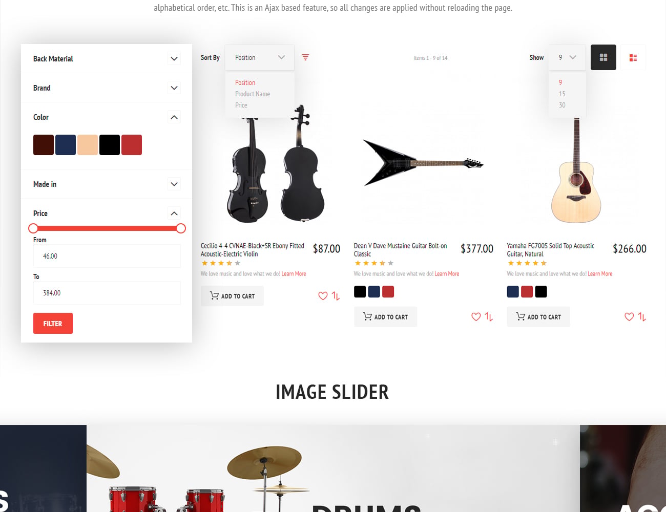 музыкальный магазин magento theme