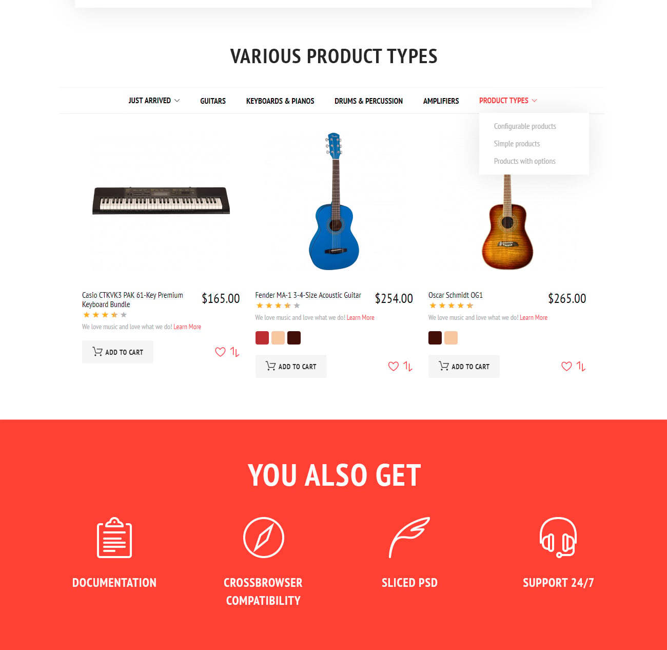 музыкальный магазин magento theme