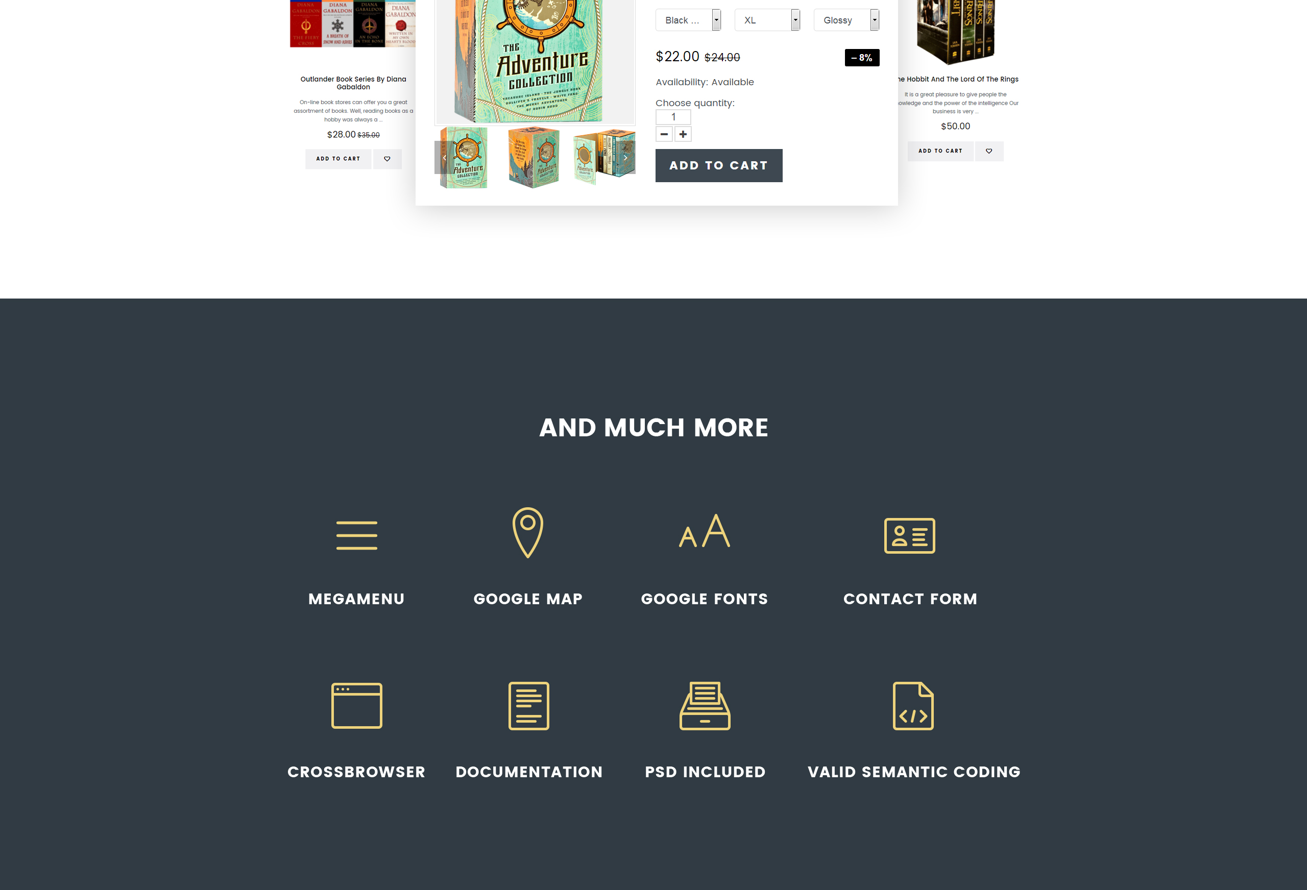 книги отзывчивая тема shopify