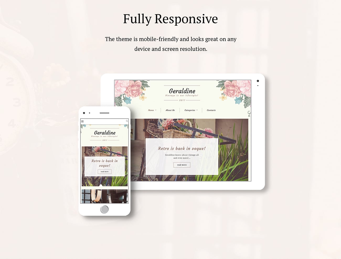 vintage &amp; retro blog wordpress тема
