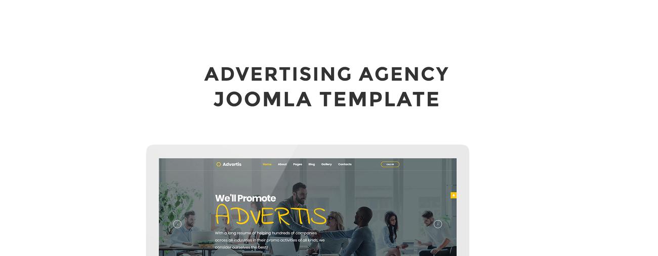 рекламное агентство чистый отзывчивый шаблон joomla