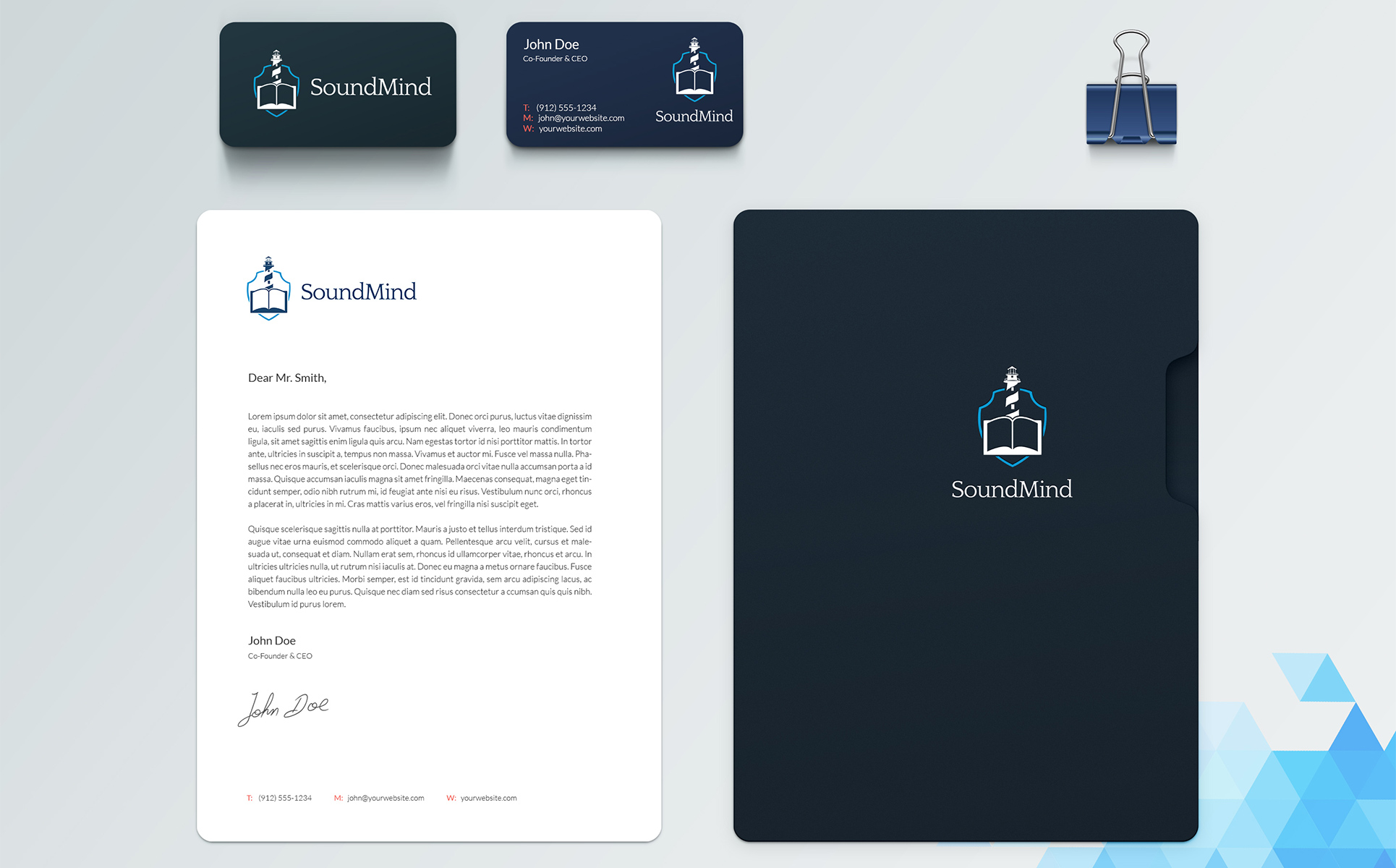Download Шаблон логотипа "Sound Mind Logo Template" / Sound Mind Logo Template - Шаблон логотипа на тему графика 