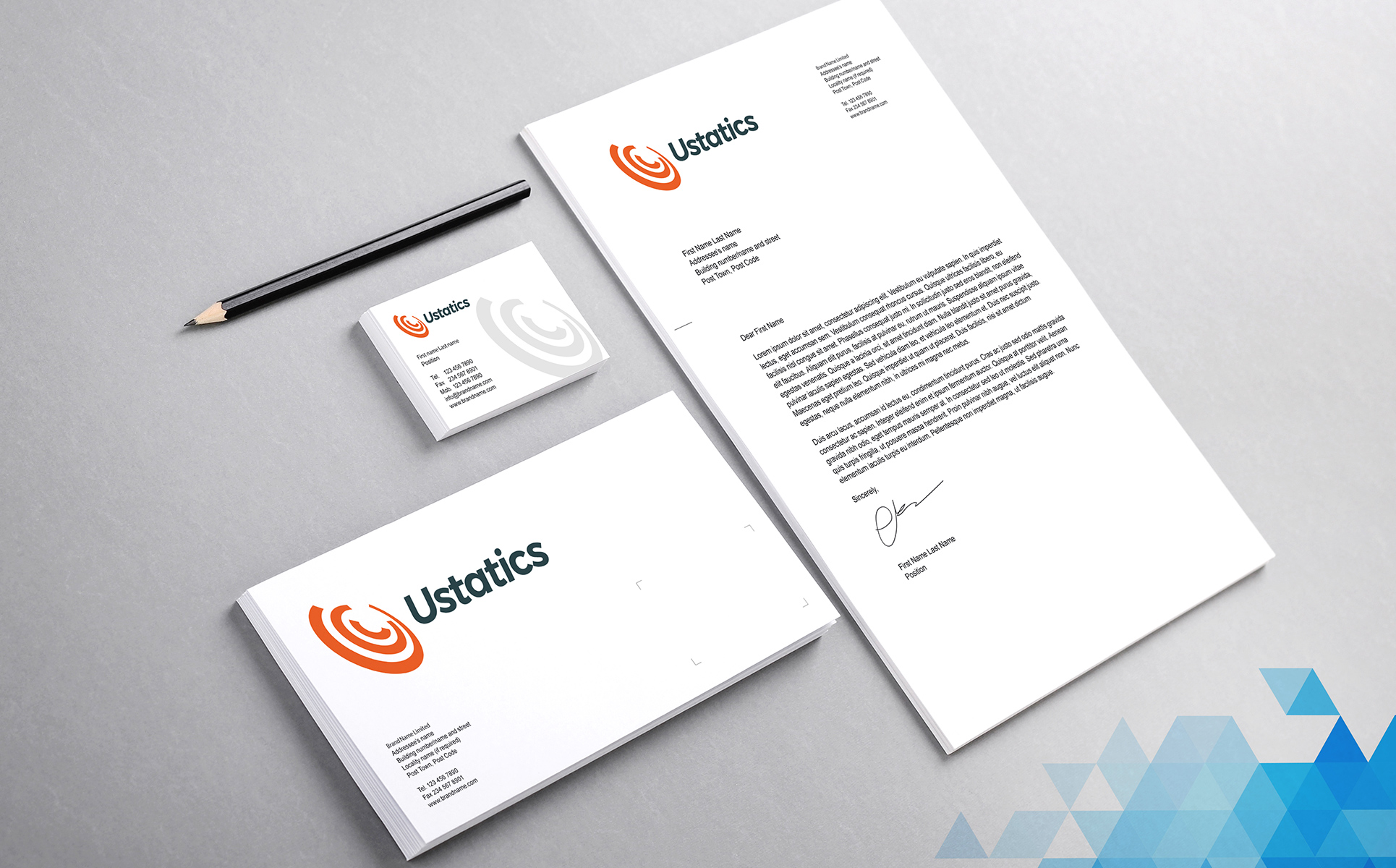 Download Ustatics - шаблон логотипа для статических и аналитических компаний / Ustatics Logo Template - Шаблон логотипа на тему графика 